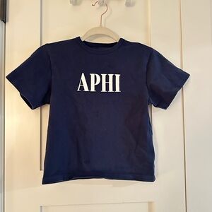 Alpha Phi navy blue baby tee